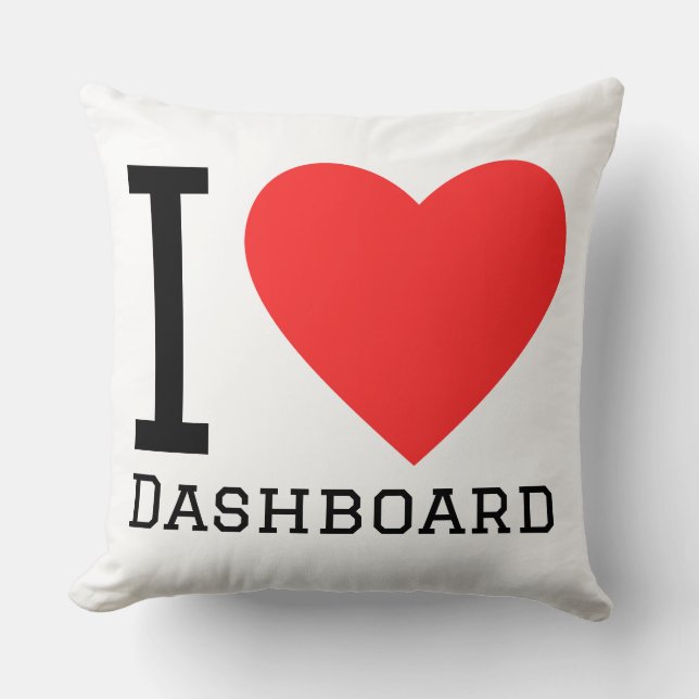 I love dashboard kussen (Voorkant)