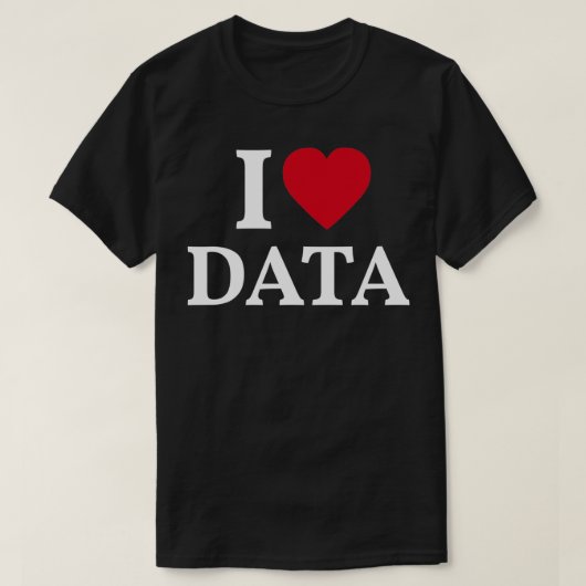 I Love Data 5 T-shirt (Design voorkant)