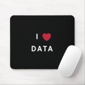 I Love Data Black Muismat (Met muis)