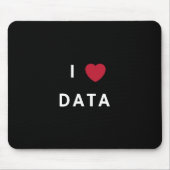 I Love Data Black Muismat (Voorkant)