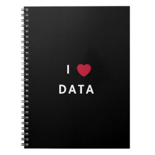 I Love Data Black notebook - ideaal voor gegevensv Notitieboek