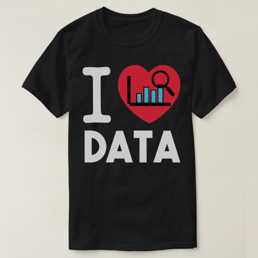I Love Data Classic TShirt (Design voorkant)