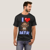 I Love Data - inheemse STEM studeren meisje Pullov T-shirt (Voorkant volledig)