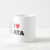 I Love Data Mug | Geek Coffee Cup Koffiemok (Voorkant links)