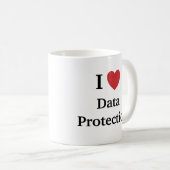 I Love Data Protection Mok GDPR Quote Slogan (Voorkant rechts)