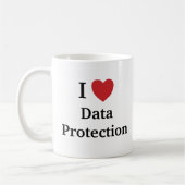 I Love Data Protection Mok GDPR Quote Slogan (Links)