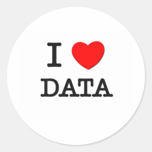 I Love Data Ronde Sticker