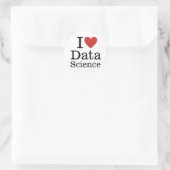 I ❤️ Love Data Science (voor werknemers) CUSTOM Ronde Sticker (Tas)