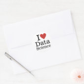I ❤️ Love Data Science (voor werknemers) CUSTOM Ronde Sticker (Envelop)