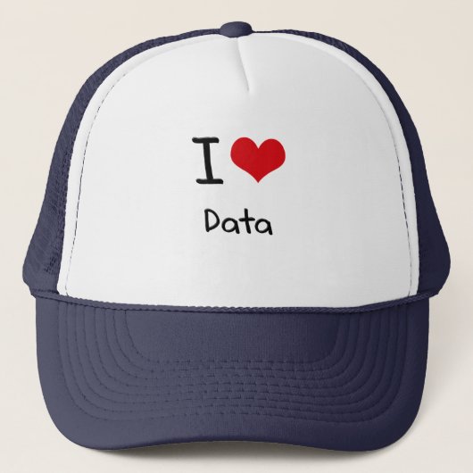 I Love Data Trucker Pet (Voorkant)