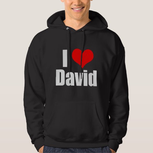 I Love David Hoodie (Voorkant)