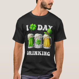 I Love Day Drink een biershamrock op St Patrick’s  T-shirt