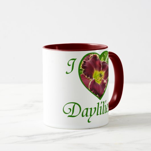 I Love Daylilies Mok (Voorkant rechts)