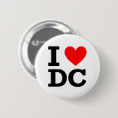 I Love DC Design Ronde Button 5,7 Cm (Voorkant /achterkant)