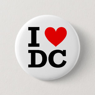 I Love DC Design Ronde Button 5,7 Cm