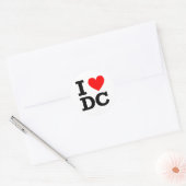 I Love DC Design Ronde Sticker (Envelop)