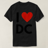 I Love DC Heart District of Columbia Love Fan Appa T-shirt (Design voorkant)
