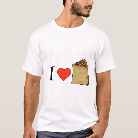 I Love Deep Dish Pizza T-shirt (Voorkant)