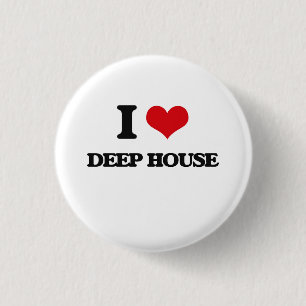 I Love DEEP HOUSE Ronde Button 3,2 Cm