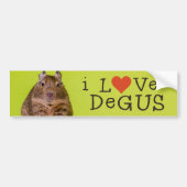 I Love Degus Bumpersticker (Voorkant)