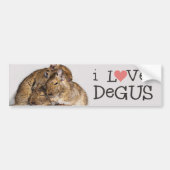 I Love Degus - Degu Pile Bumpersticker (Voorkant)