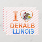 I Love Dekalb, IL Briefkaart (Voorkant / Achterkant)