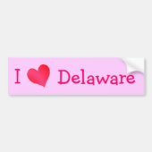I Love Delaware Bumpersticker (Voorkant)