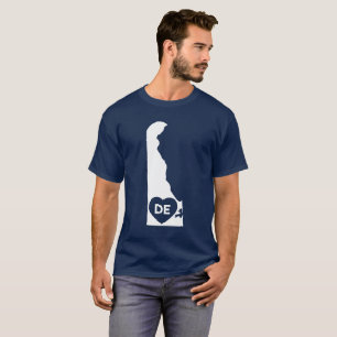 I Love Delaware State Mannen Basic Dark T-Shirt