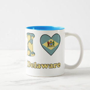 I love Delaware Tweekleurige Koffiemok