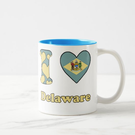 I love Delaware Tweekleurige Koffiemok (Rechts)