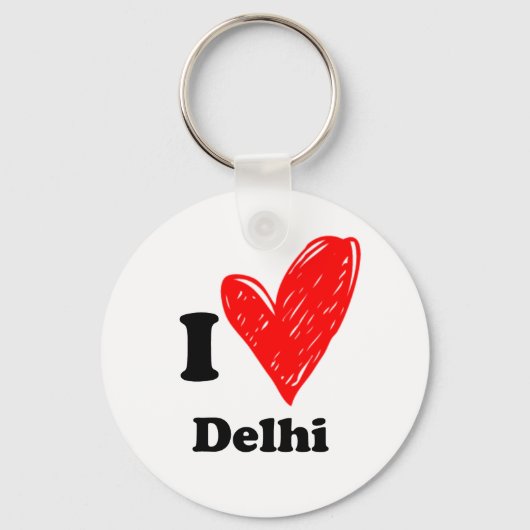 I Love Delhi Sleutelhanger (Voorkant)