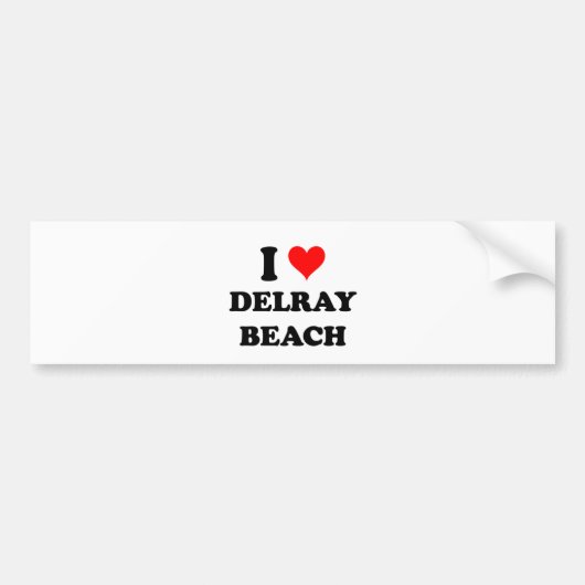 I Love Delray Beach Bumpersticker (Voorkant)