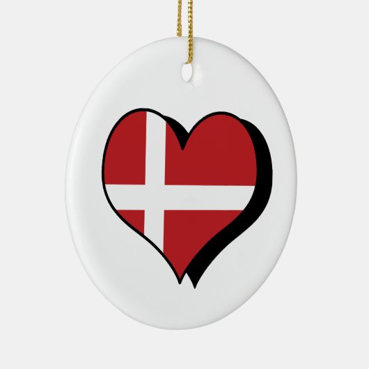 I Love Denmark Ornament (Rechts)