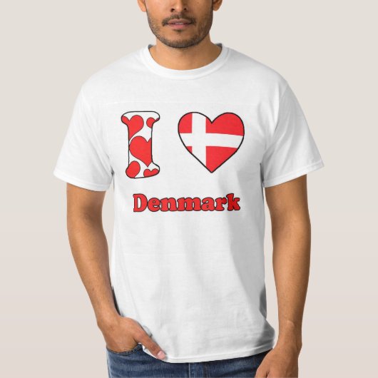 I love Denmark T-shirt (Voorkant)