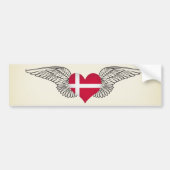 I Love Denmark - wings Bumpersticker (Voorkant)