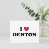 I Love Denton Texas Briefkaart (Staand voorkant)