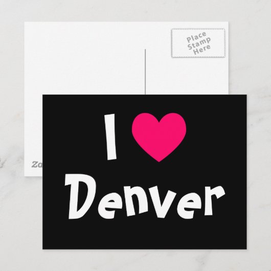 I Love Denver Briefkaart (Voorkant / Achterkant)
