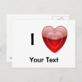 I Love Design Post Card Briefkaart (Voorkant / Achterkant)