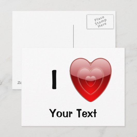 I Love Design Post Card Briefkaart (Voorkant / Achterkant)