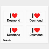 i love desmond rechthoekige sticker (Vel)