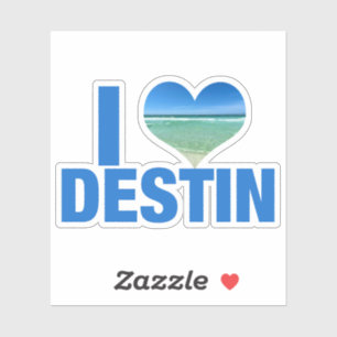 I Love Destin Florida Beach Sticker