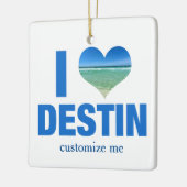 I Love Destin Florida Beach Trip Custom Kerstmis Keramisch Ornament (Links)