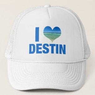 I Love Destin Florida Beach Trucker Pet