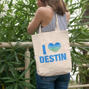 I Love Destin Florida Cute Beach Vacation Tote Bag