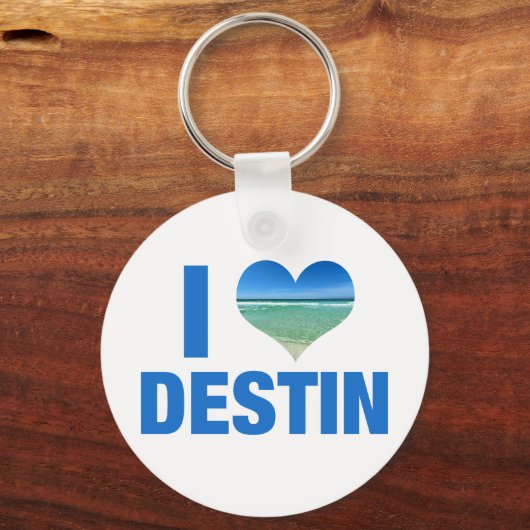 I Love Destin Florida Sleutelhanger (Achterkant)
