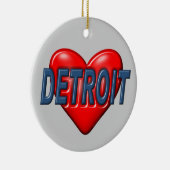 I Love Detroit Keramisch Ornament (Rechts)