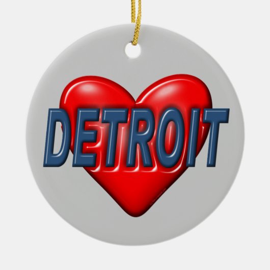 I Love Detroit Keramisch Ornament (Voorkant)