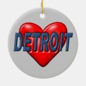 I Love Detroit Keramisch Ornament (Achterkant)
