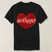 I Love Developer Heart T-shirt (Design voorkant)