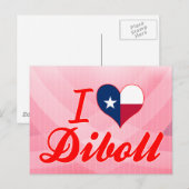 I Love Diboll, Texas Briefkaart (Voorkant / Achterkant)